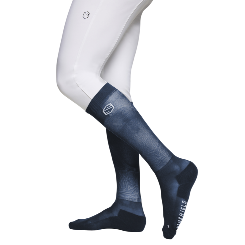 Samshield - Chaussettes d'équitation Balzane Trio noir/ marine/ dark forest