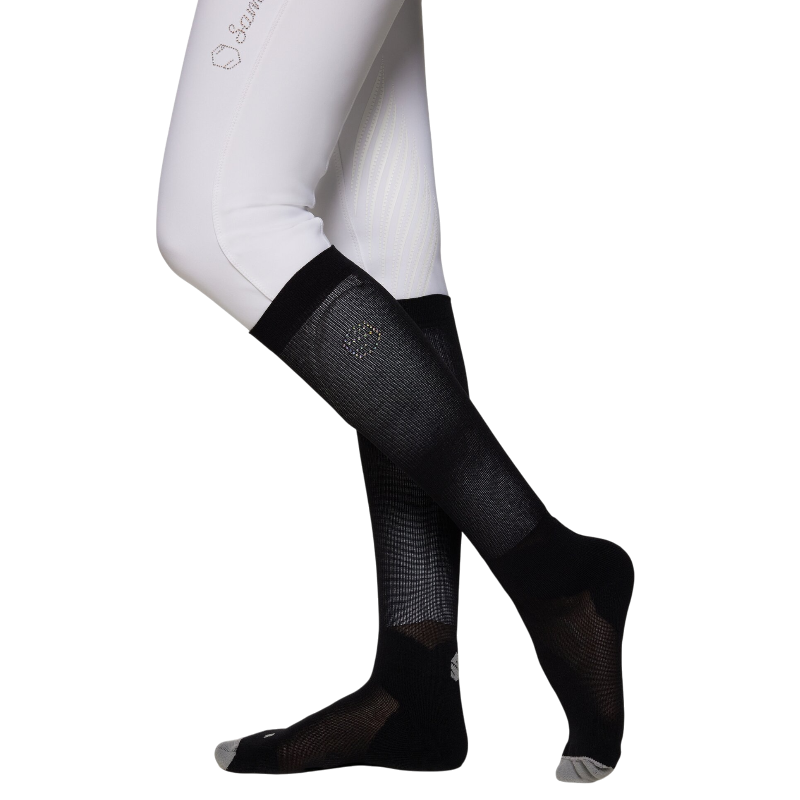 Samshield - Chaussettes d'équitation unsiexe Balzane Soft Air black holo