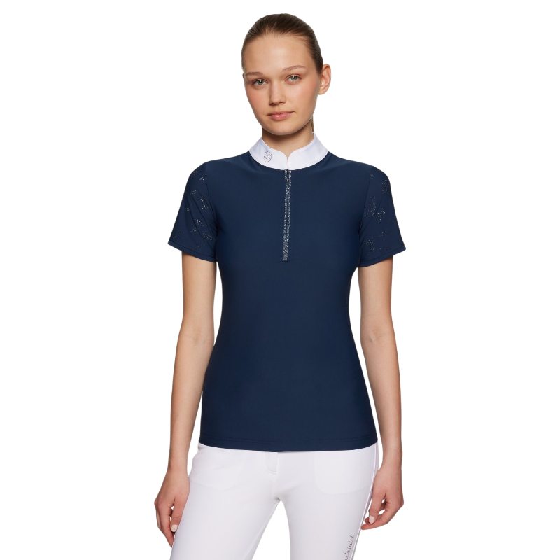 Samshield - Polo de concours manches courtes femme Aloise Air cosmic blue