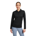 Samshield - Dames polo lange mouwen Lucie zwart mesh | - Ohlala
