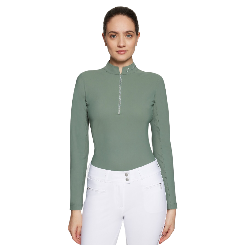 Samshield - T-shirt technique manches longues femme Brunella pistaccio