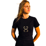 Sabbia Bianca - T-shirt manches courtes femme Aurore noir | - Ohlala