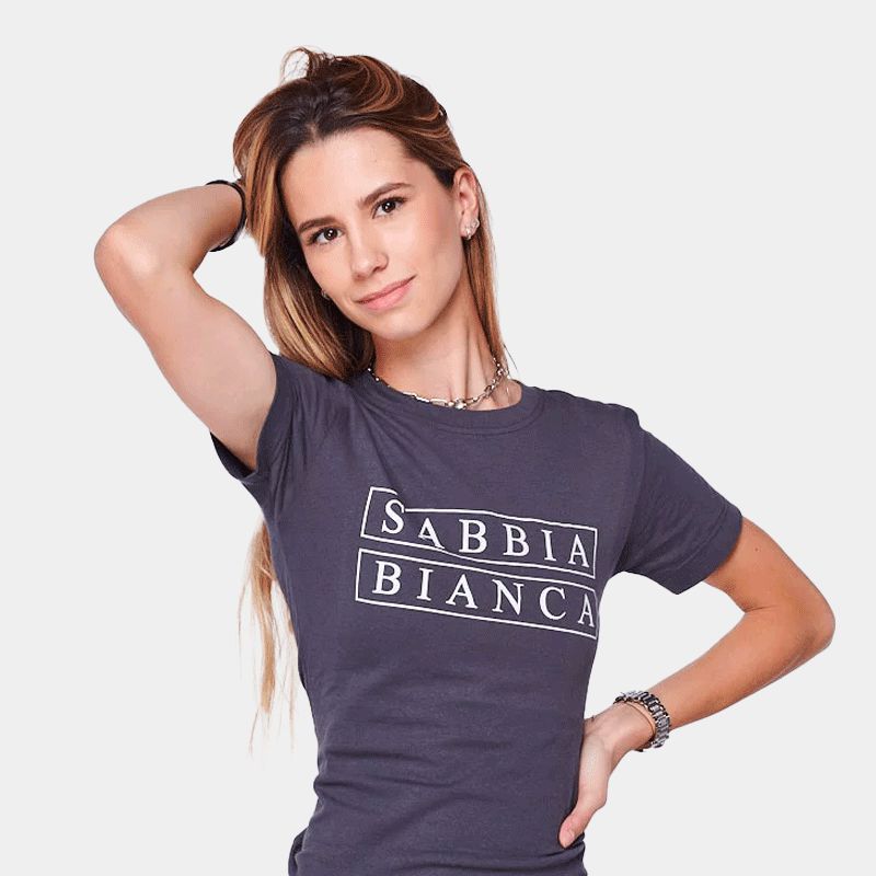 Sabbia Bianca - T-shirt manches courtes femme Diane gris | - Ohlala