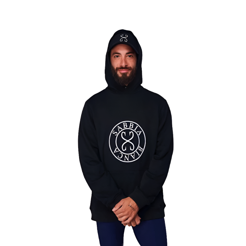 Sabbia Bianca - Sweat à capuche homme Nino noir