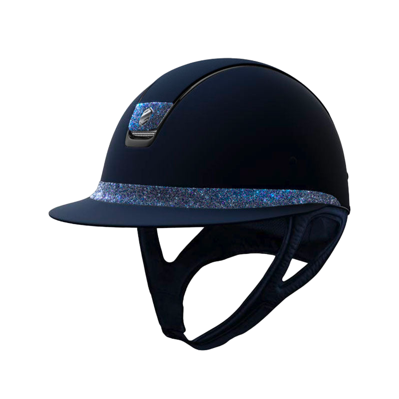 Samshield - Casque Miss Shadowmatt crystal fabric paradise shine bleu (avec mousse)