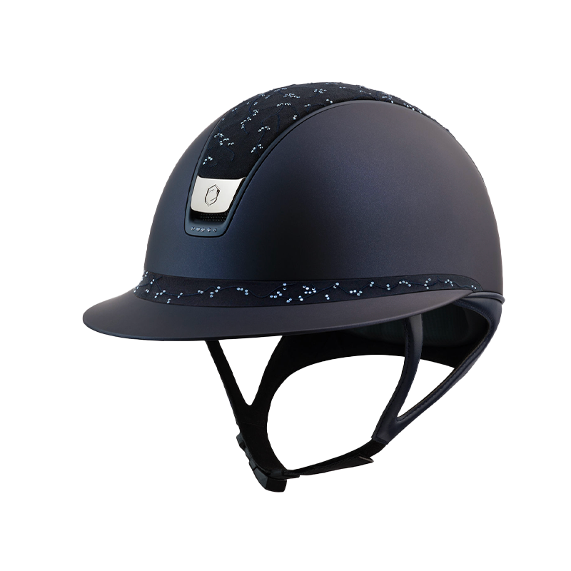 Samshield - Casque Miss Shield 2.0 Shadowmatt  bleu Crystal Leaf 5 Swaroski