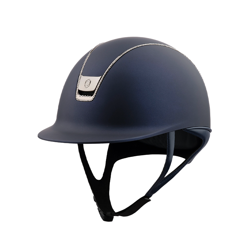 Samshield - Casque d'équitation Shadowmatt 2.0 bleu 300 Swaroski