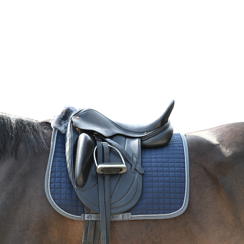 Bucas - Tapis de dressage Show-line marine/ gris