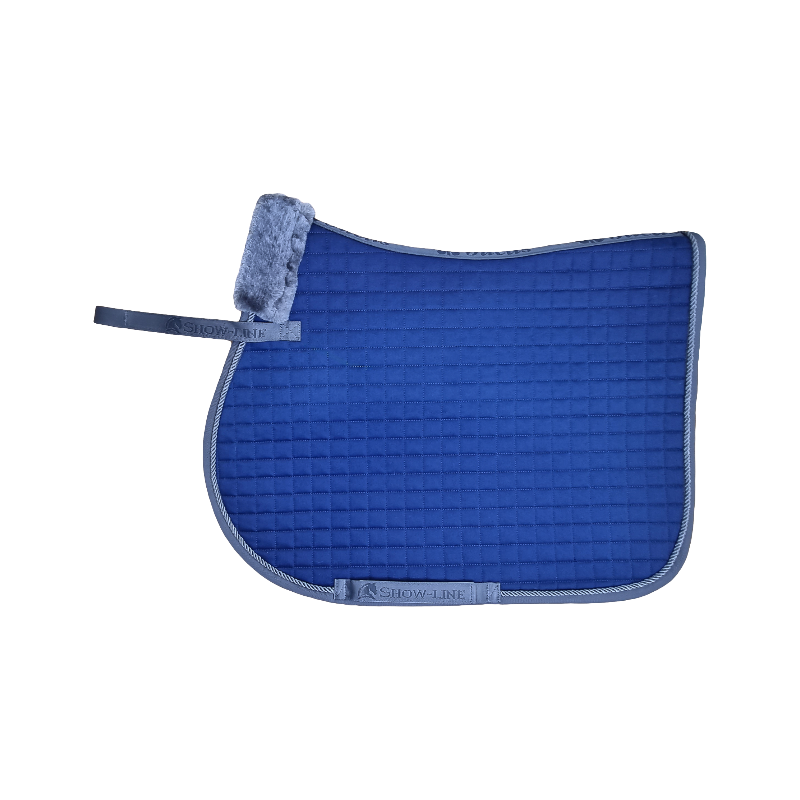 Bucas - Tapis de selle Show-line marine/ gris