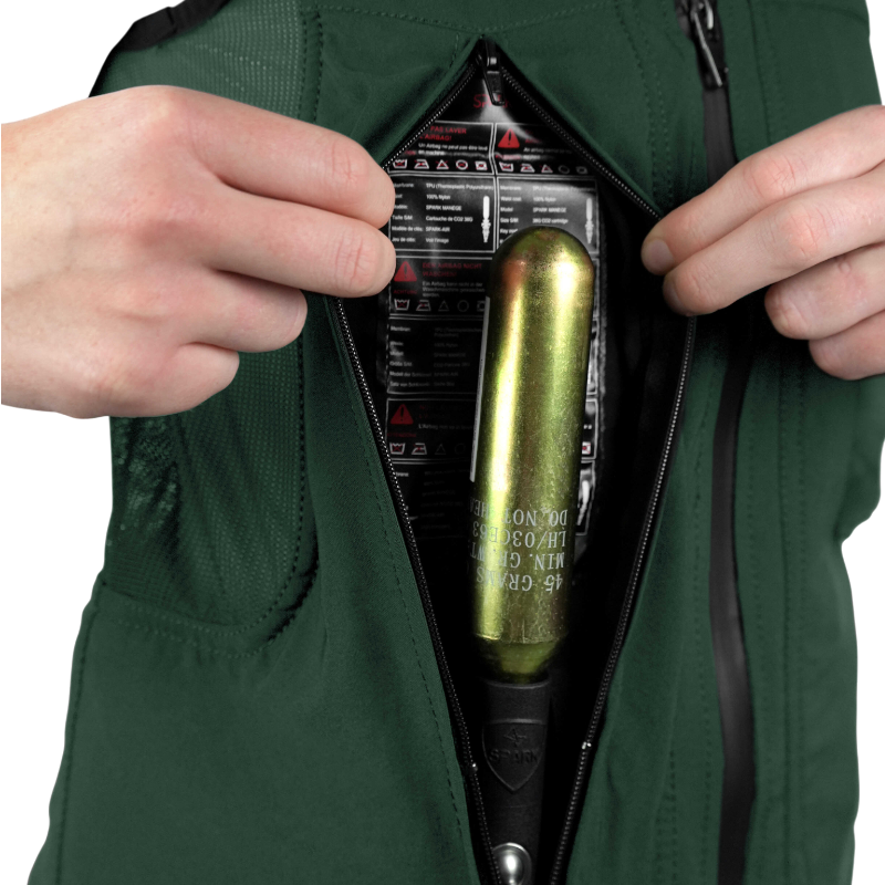 Spark - Gilet Airbag adulte Manège vert foncé
