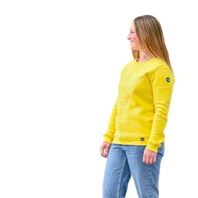 Jump'in - Sweat col rond femme Spring jaune | - Ohlala