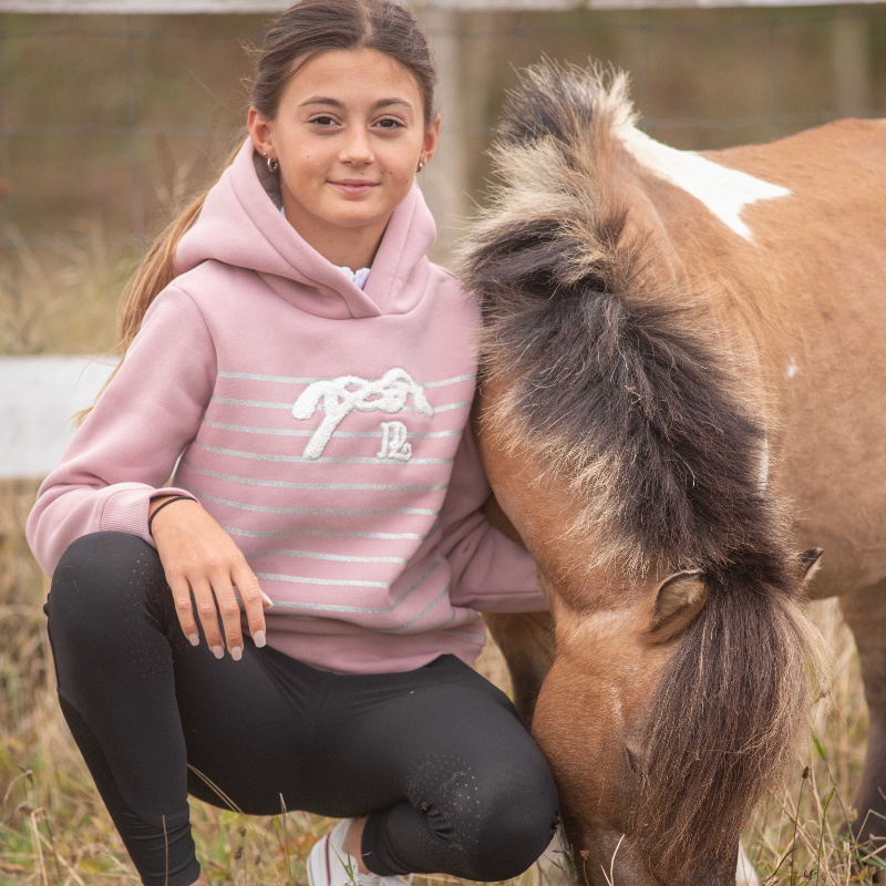 Eden by Pénélope - Sweat à capuche enfant Ikona rose | - Ohlala