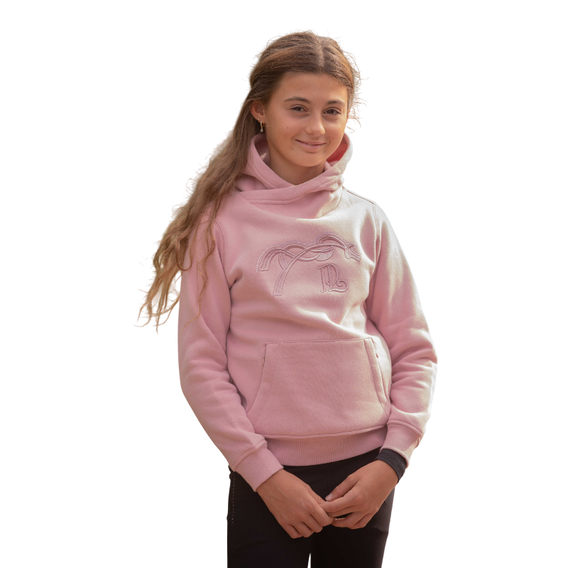 Eden by Pénélope - Sweat à capuche enfant Polly rose poudré