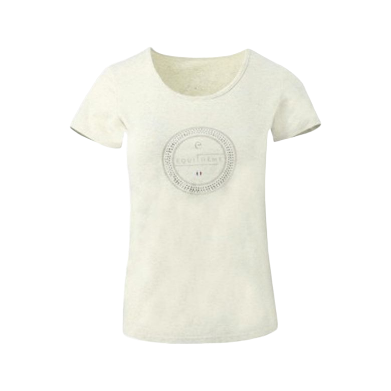 Equithème - T-shirt manches courtes femme Anna crème | - Ohlala