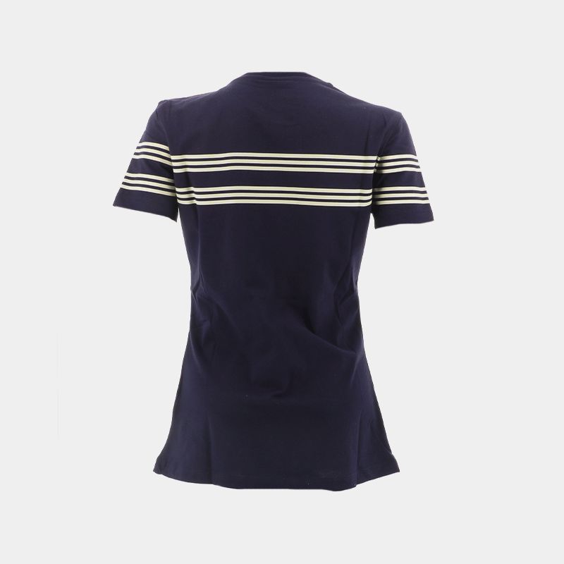 Cavalleria Toscana - T-shirt marinière femme coton marine | - Ohlala