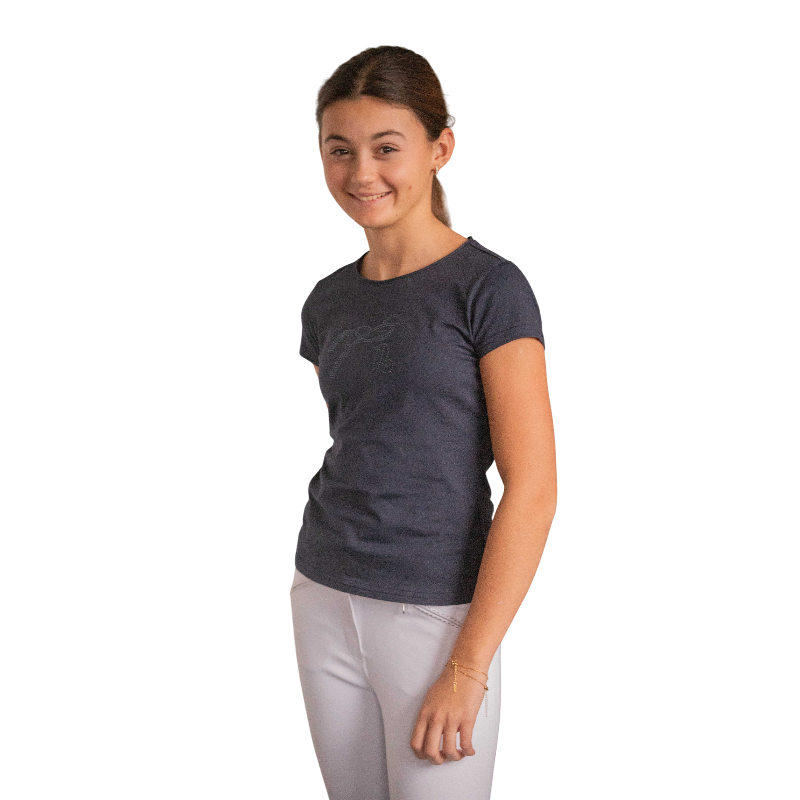 Eden by Pénélope - T-shirt manches courtes enfant Iconic Strass marine | - Ohlala