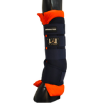 TdeT - Guêtres d'écuries marine/ orange | - Ohlala