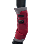 TdeT - Guêtres d'écuries bordeaux/ gris | - Ohlala