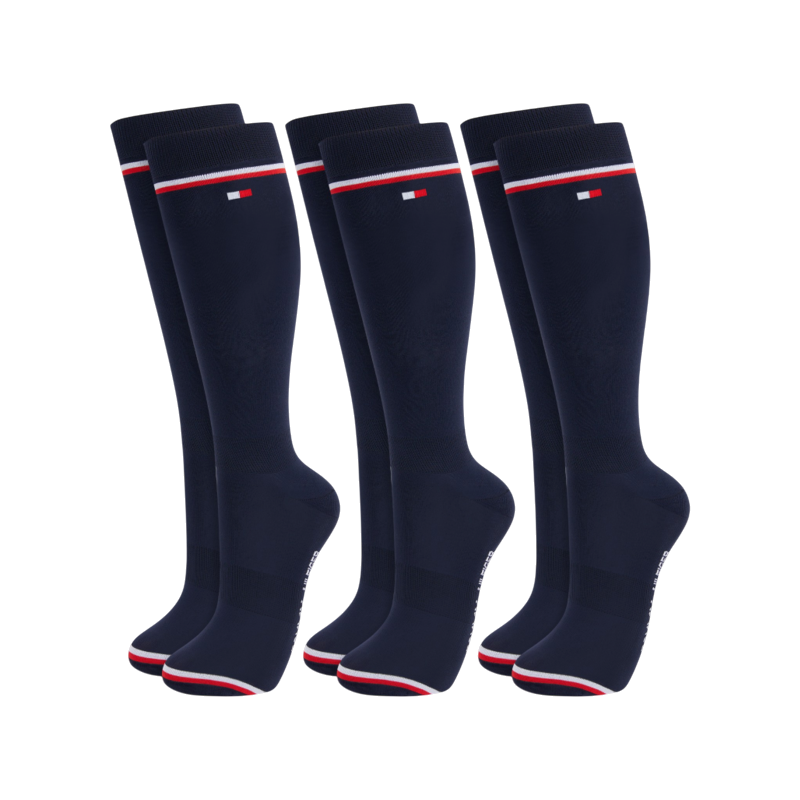 Tommy Hilfiger Equestrian - Pack chaussettes d'équitation Byron desert sky x3