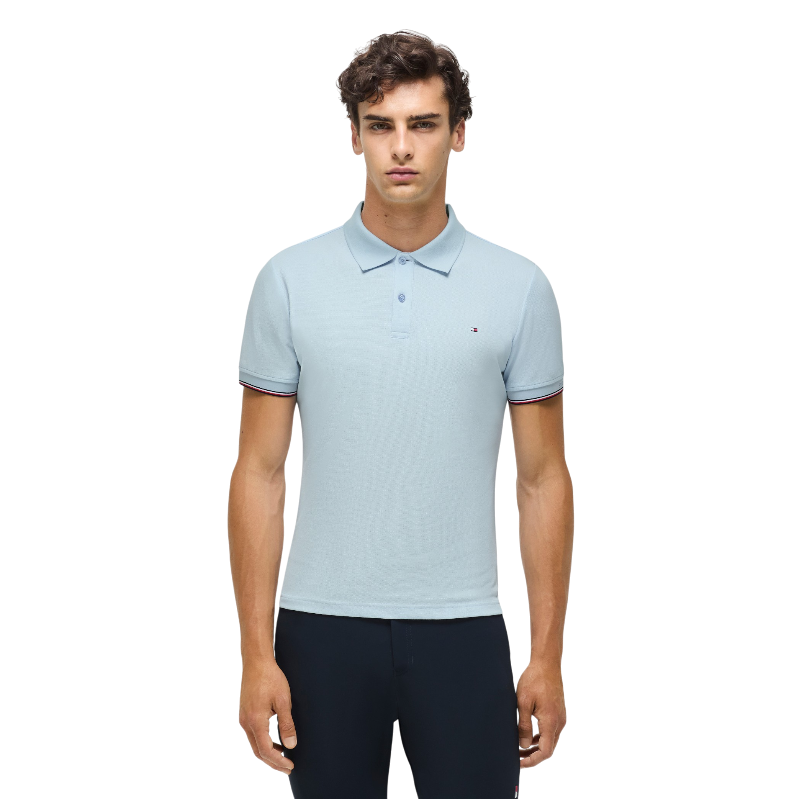 Tommy Hilfiger Equestrian - Polo d'équitation manches courtes homme Davis sweet blue