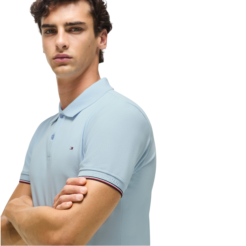 Tommy Hilfiger Equestrian - Polo d'équitation manches courtes homme Davis sweet blue