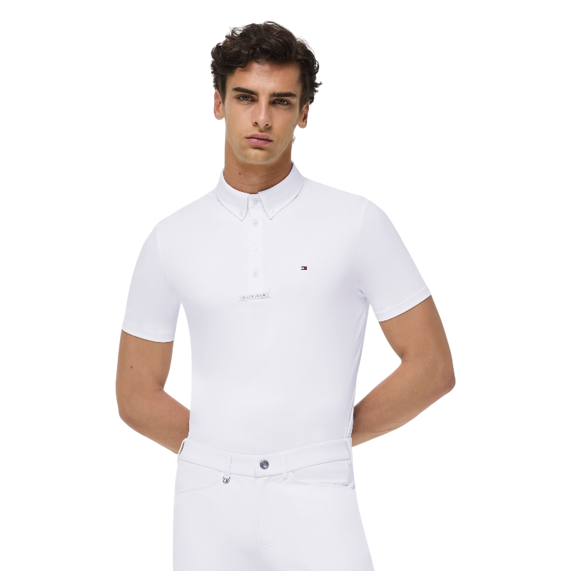 Tommy Hilfiger Equestrian - Polo de concours manches courtes homme Alex optic white