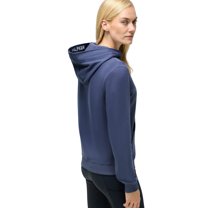 Tommy Hilfiger Equestrian - Dames rits-sweater lange mouwen Beverly faded indigo