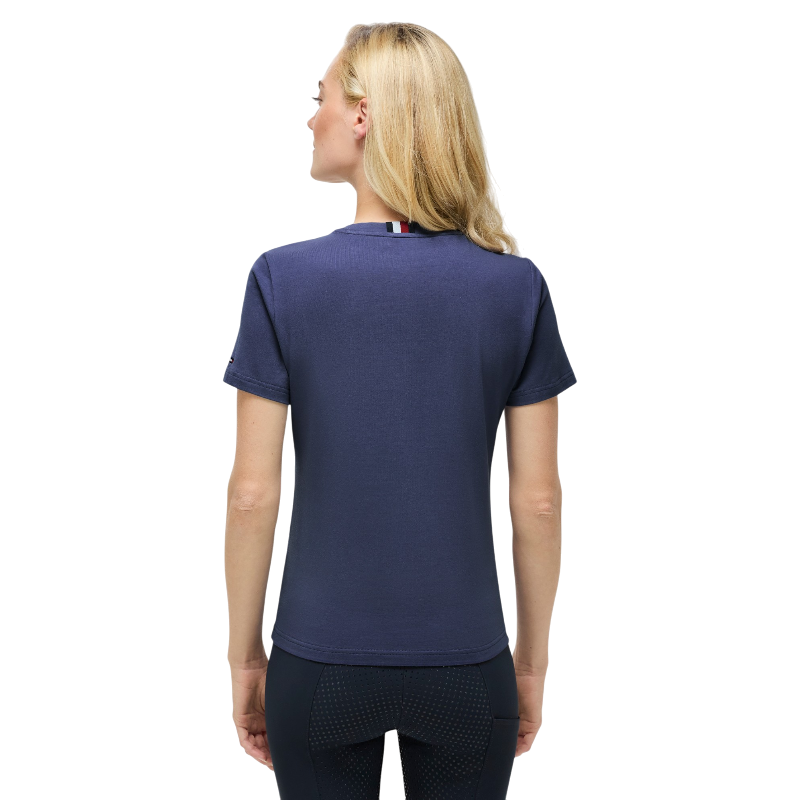 Tommy Equestrian - T-shirt korte mouwen dames Pasadena faded indigo