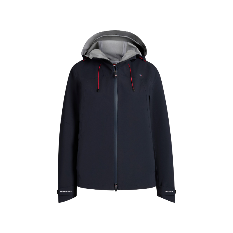 Tommy Hilfiger Equestrian - Veste de pluie compatible airbag manches longues femme Upland desert sky
