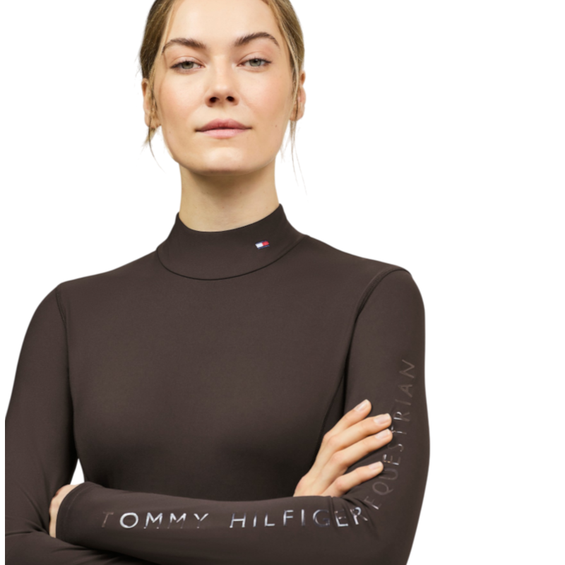 Tommy Hilfiger Equestrian - Baselayer manches longues femme Ava cacao