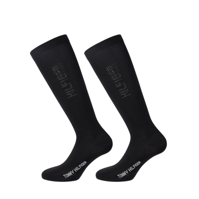 Tommy Hilfiger Equestrian - Chaussettes d’équitation femme Keddie Rhinestone noir