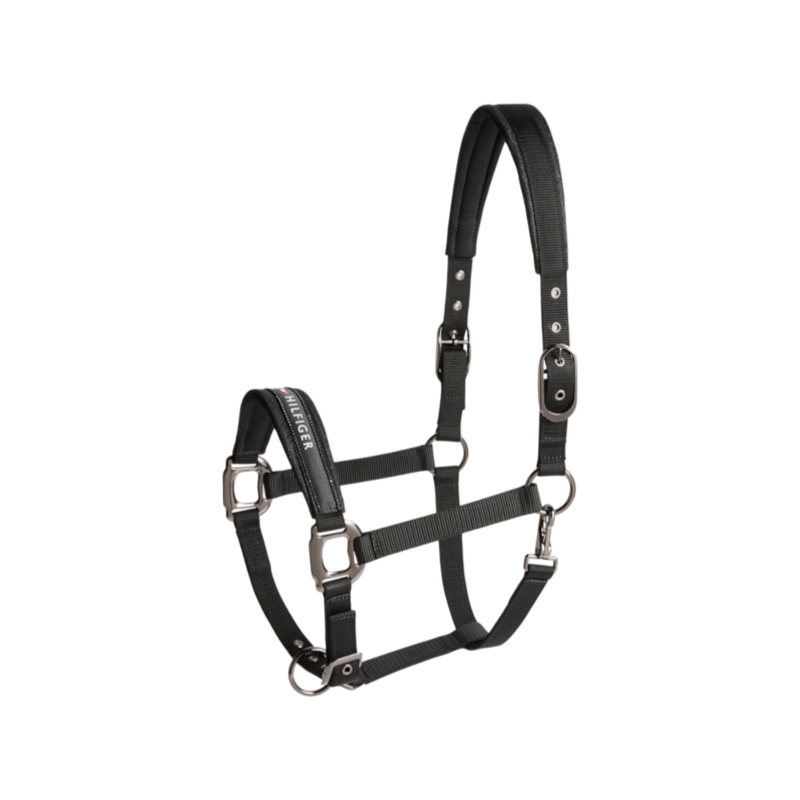 Tommy Hilfiger Equestrian - Licol avec longe Yale Shine noir