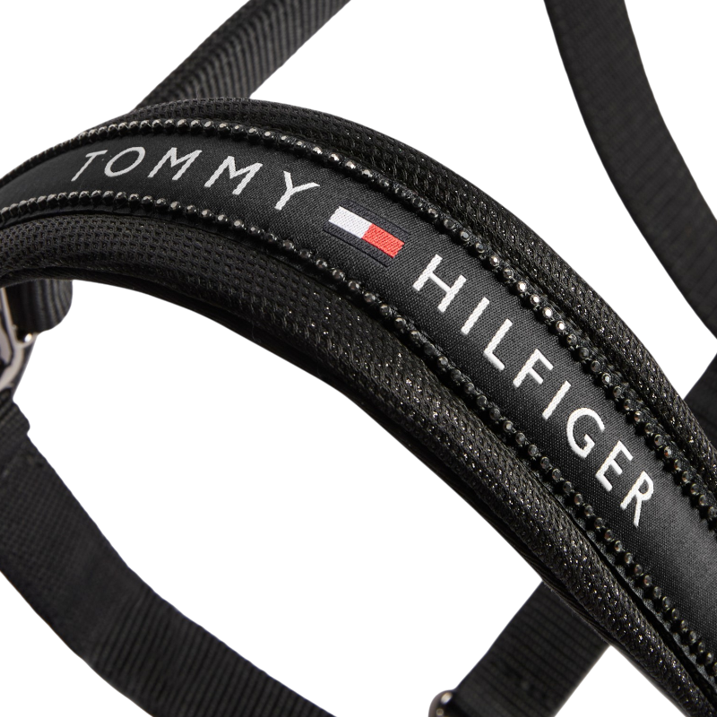 Tommy Hilfiger Equestrian - Licol avec longe Yale Shine noir
