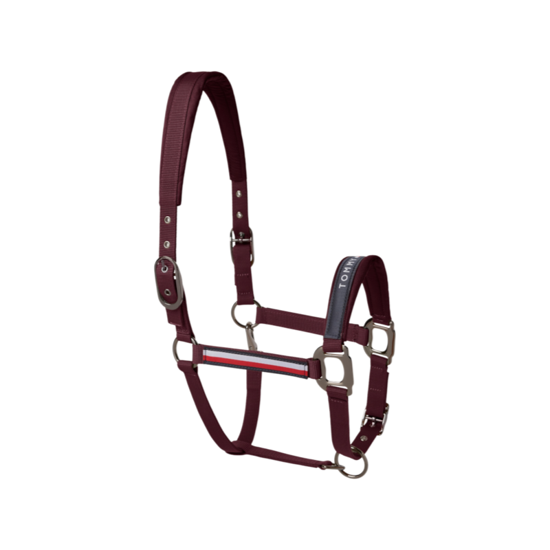 Tommy Hilfiger Equestrian - Licol et longe Yale deep burgundy