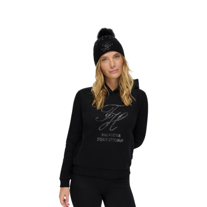 Tommy Hilfiger Equestrian - Sweat à strass femme Estelle noir