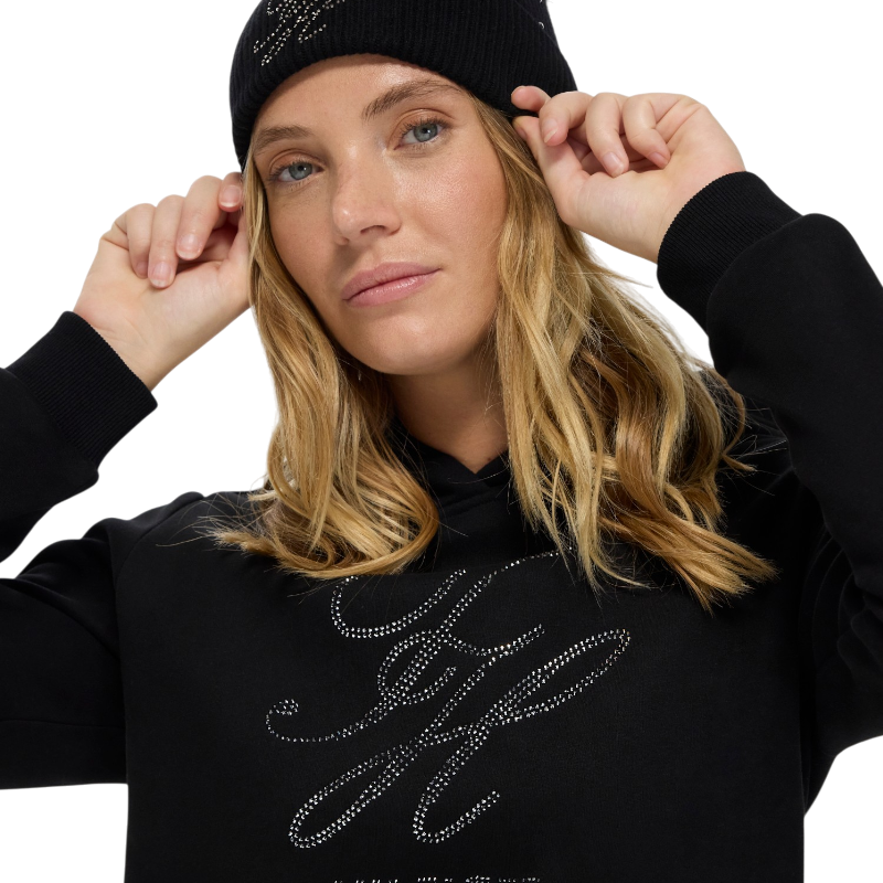 Tommy Hilfiger Equestrian - Sweat à strass femme Estelle noir