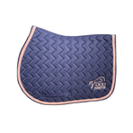 Jump'In - Tapis de selle Nacre marine/ rose | - Ohlala