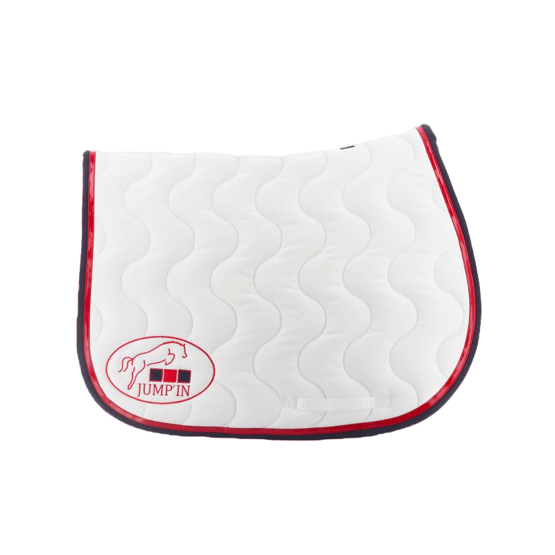 Jump'in - Tapis de selle blanc/ rouge/ marine | - Ohlala