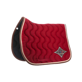 Jump'In - Tapis de selle Bordeaux / Champagne / Choco | - Ohlala