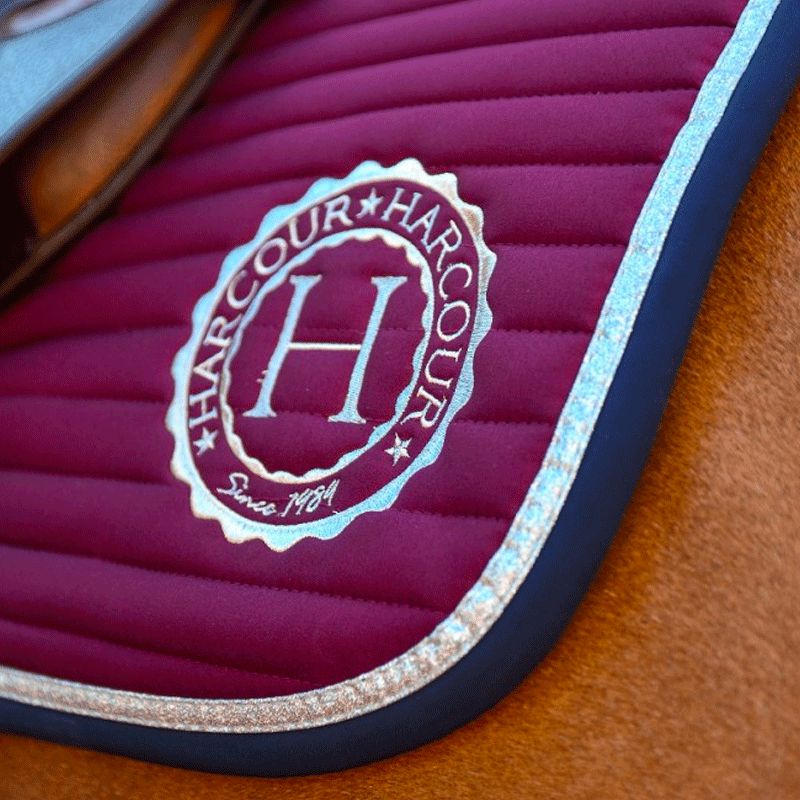 Harcour - Tapis de selle Karembar bordeaux | - Ohlala