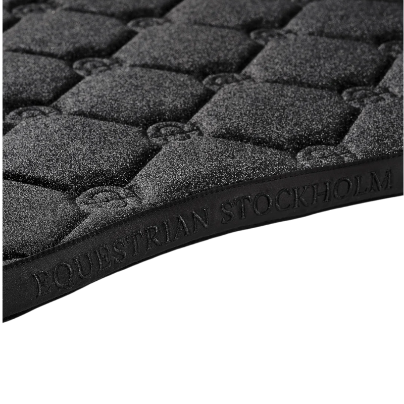 Equestrian Stockholm - Tapis de dressage All Black Glimmer noir