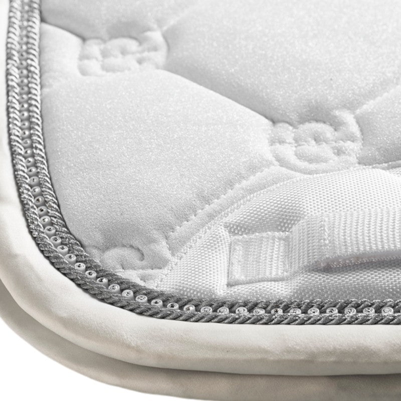 Equestrian Stockholm - Tapis de dressage Timeless White Glimmer blanc