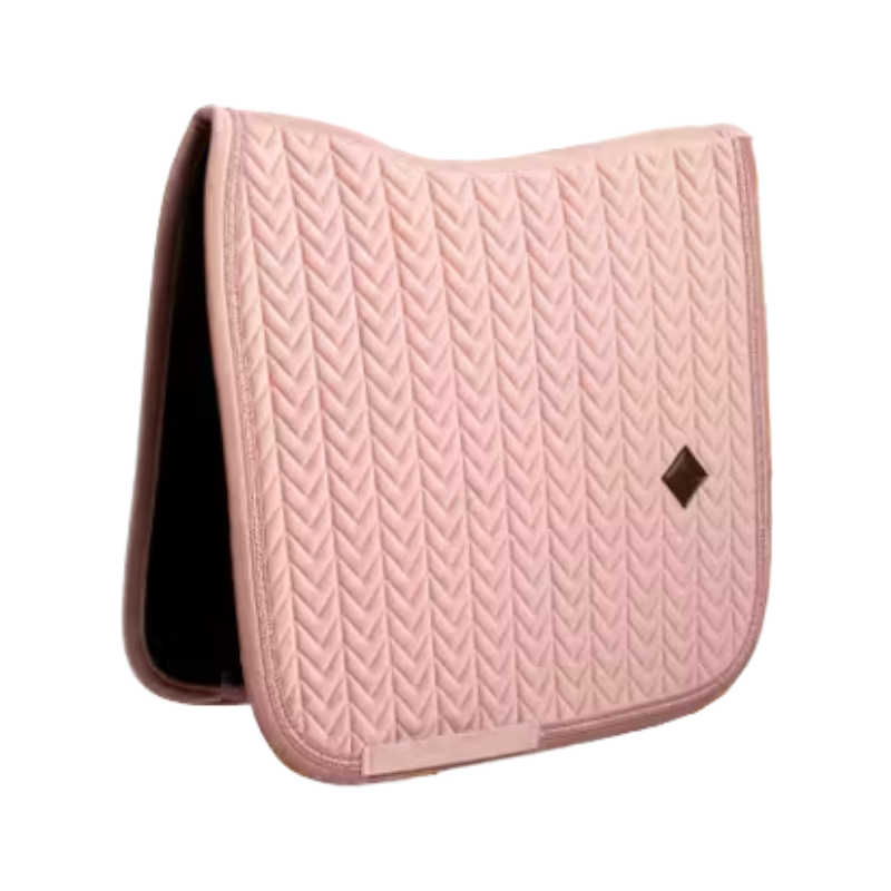 Kentucky Horsewear - Tapis de dressage Velvet Mini Pearls vieux rose