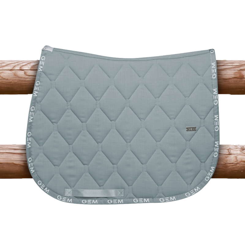 GEM - Tapis de selle Love bleu gris