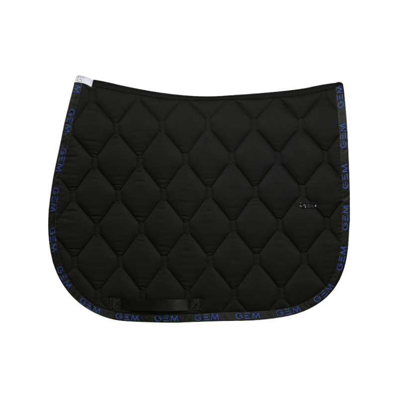 GEM - Tapis de selle Love noir/ bleu roi