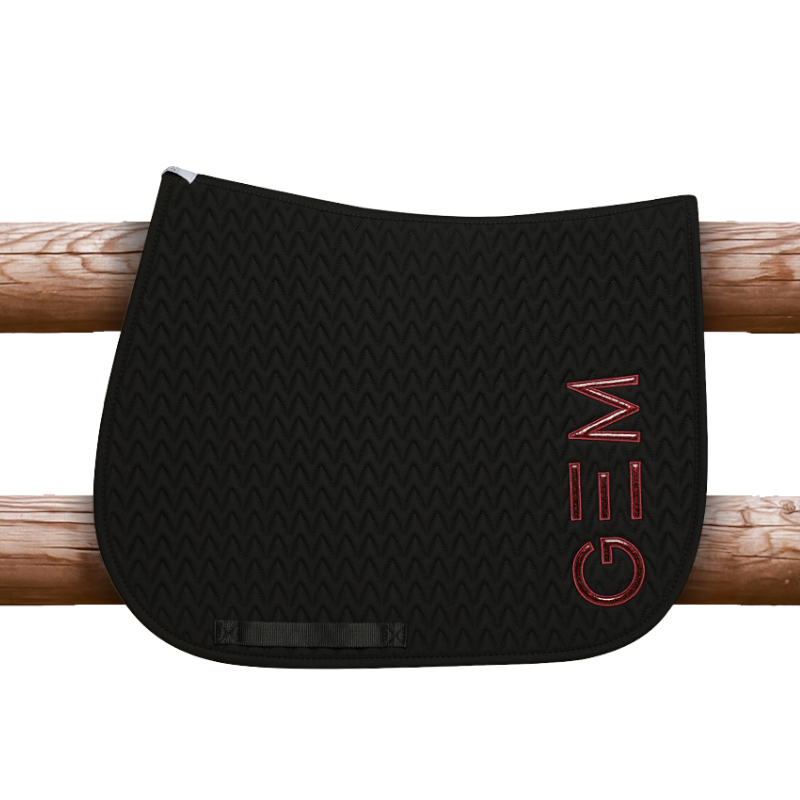 GEM - Tapis de selle Ten noir/ bordeaux