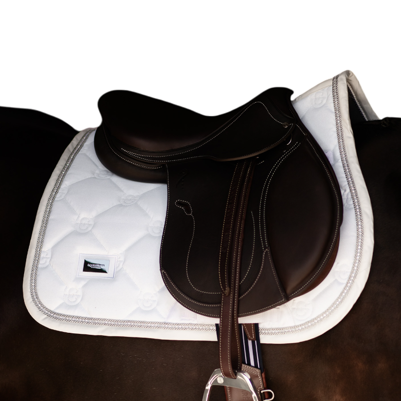 Equestrian Stockholm - Tapis de selle Timeless White Glimmer blanc