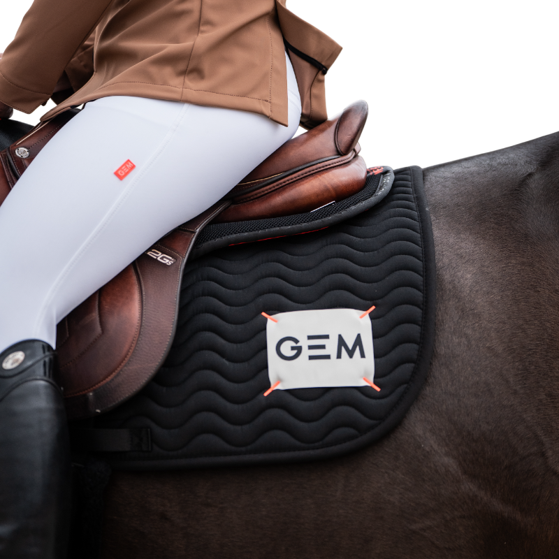 GEM - Tapis de selle Touc Touc noir/ écru