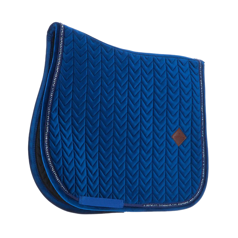 Kentucky Horsewear - Tapis de selle Velvet Pearls jumping marine | - Ohlala