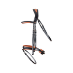 TdeT - Bridon et rênes têtière anatomique Matisse noir/tabac | - Ohlala